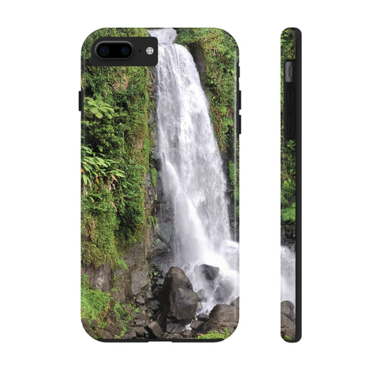 Nature Island Trafalgar Waterfall inspired Tough IPhone and Samsung phone Cases - Durable Protection for Outdoor Adventure
